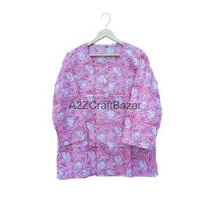 Conjunto de Pijama de Algodón 100% Puro, Cuello Redondo, Estampado a Mano, Transpirable, para Invierno, Ropa de Casa para Mujeres y Niñas, Gran Venta - Product Image 2