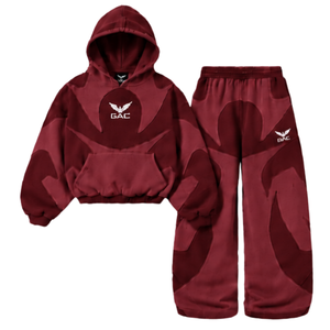 Ensemble survêtement unisexe marron décontracté avec sweat à capuche oversize et pantalon de jogging, coupe décontractée, tenue d'hiver - Product Image 1
