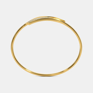 Brazalete de Oro con Barras Cruzadas de Diamantes y Diamantes Redondos Cultivados en Laboratorio - Product Image 3