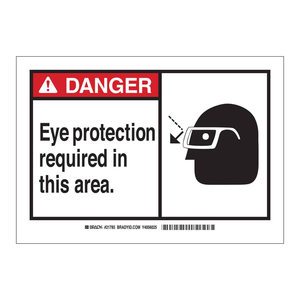 Señal de Protección Ocular - Señal de Seguridad Flexible de PVC Impresa con UV para Áreas de Trabajo Industrial - Product Image 1