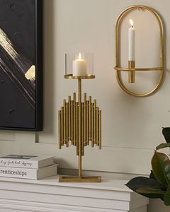 Support de bougie en fer doré de luxe avec vase en verre pour centre de table de mariage et décoration intérieure - Fabricant et fournisseur - Product Image 2