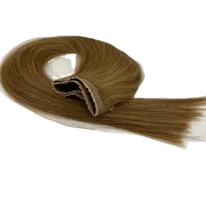 पोनीटेल मानव बालों के बंडल विस्तार 100% कच्चे शीलचीनी प्राकृतिक विक्रेता थोक मूल्य क्लिप