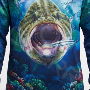 Popular Style Custom Sublimation Printing Long Sleeve Quick Dry Fishing POLO <b>SHIRT</b> <b>Sun</b> Protection Fishing Polo <b>Shirts</b> - Product Image 4