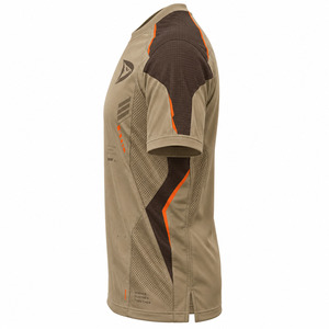 Camiseta de Juego con Mapa Topográfico, Color Caqui Marrón, Ripstop, Línea Naranja en el Hombro, Jersey Táctico HUD para Hombre - Product Image 4
