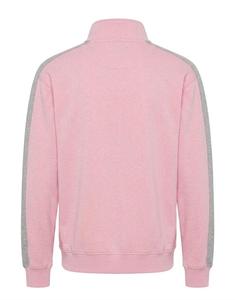 Custom Logo Quarter Zip Hoodie for Men Custom Solid Pink Color <b>Stand</b> Collar Breathable 100% Cotton Fleece Material Men's Sweater - Product Image 2
