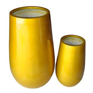 Decorative Antique Green Classical Garden Planter Lightweight Durable Outdoor <b>Best</b> Quality Fiberglass Flower Pot Manufacturer - Product Image 5