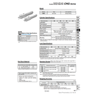 Cilindro de bloqueo SMC Pneumatics, categoría de producto de - Product Image 3