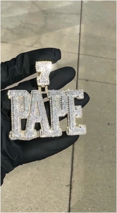 Joyería Hip Hop para Hombre, Colgante Personalizado con Letras, Plata de Ley 925, Diamante Moissanita VVS, Número, Nombre, Inicial, Logotipo - Product Image 4