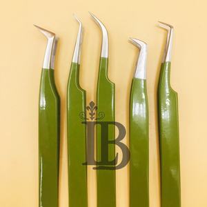 Pinces de haute qualité pour extensions de cils, pinces pour cils en vison, pinces FAN, manche lisse, logo sur les cils, offre MOQ - Product Image 4
