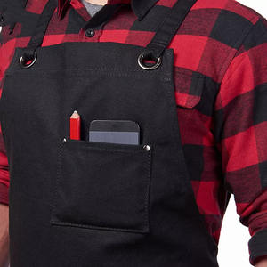 Tablier de cuisine professionnel pour chef, en coton, lin et cuir, réglable, élégant, imperméable et imprimé, idéal pour la cuisine, le barbecue, la pâtisserie et les restaurants - Product Image 3