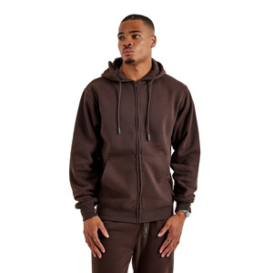 Sudadera con Capucha para Hombre, Cierre de Cremallera, Corte Regular, 100% Algodón, Forro Polar, Ligera, Secado Rápido, Transpirable, Ecológica, Invierno, Diseño Sólido Digital - Product Image 1