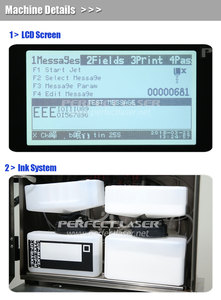 Codificador de Data a Laser Perfeito, Máquina de Impressão Industrial com Tinta Branca, Novo Design para Filme, Papel, Plástico, Vidro, Borracha, Madeira e Metal - Product Image 3