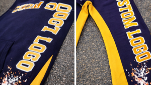 Ensemble survêtement homme grande taille en molleton de coton épais personnalisé, comprenant un sweat à capuche oversize et un pantalon de jogging ample - Product Image 3