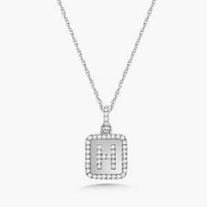 Collares con Monograma de Nombre Inicial, Oro Sólido de 10k, 14k, 18k, con Diamantes Cultivados en Laboratorio de Corte Redondo, 18 Pulgadas, Colgantes de Letra Personalizados - Product Image 1