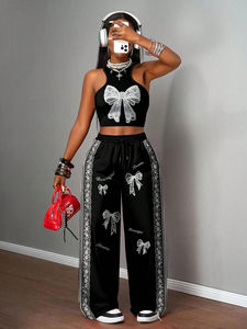 Conjunto Deportivo Casual de Invierno para Mujer, Estilo Urbano, Mangas Largas, Transpirable, Ligero, de Alta Calidad, Poliéster/Algodón, Nueva Llegada - Product Image 3