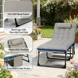 Sedia a Sdraio Pieghevole da Esterno per il Relax al Sole - Product Image 2