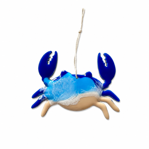 Adorno Colgante de Resina para Árbol de Navidad, Hecho a Mano, Personalizado, Diseño de Ola Azul de Playa, Decoración Artesanal DIY, Marca DECORYUG - Product Image 2
