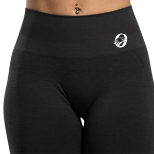 Leggings de compression tricotés sans couture taille haute décontractés pour femmes noires, idéaux pour la gym, le fitness, le yoga et la course à pied (extensibilité quadridirectionnelle) - Product Image 5