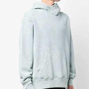 Sweat-shirt Homme Personnalisé avec Logo, Style Vintage, Délavé à l'Acide, Coupe Oversize, Coton Épais, Effet Vieilli, Streetwear, Délavé à la Pierre - Product Image 6