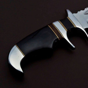 Couteau de camping Bowie en acier inoxydable, couteau utilitaire pour la randonnée et la chasse en plein air, avec poignée et étui confortables - Product Image 4