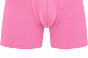 Calzoncillos bóxer sin costuras de punto de tiro medio para hombre, color rosa, lisos - Product Image 6