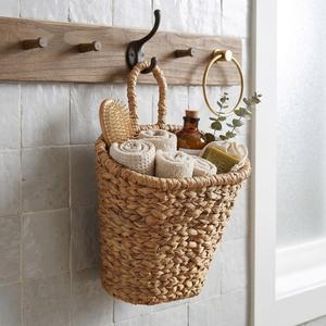Cesta Colgante de Jacinto de Agua Tejida a Mano, Maceta de Pared Rústica, Cesta de Almacenamiento para Hogar, Jardín y Balcón - Product Image 5