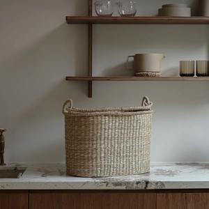 Cesta ovalada de mimbre con asa, cesta de almacenamiento hecha a mano, venta al por mayor, ecológica, hecha en Vietnam - Product Image 5