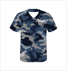 Custom Digital Camo Baseball Jersey Button <b>Up</b> Polyester Sublimation Sports Uniform Moisture Wicking Team Shirt OEM - Product Image 2
