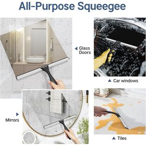 Raclette de douche polyvalente pour portes vitrées, avec crochet conçu pour les fenêtres, les miroirs et les portes de douche en verre - Product Image 5