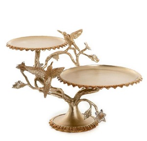 Nordic Style <b>Tiered</b> Serving Stand Sleek Stainless Steel Display Tray for Modern Dining and Parties Use - Product Image 1