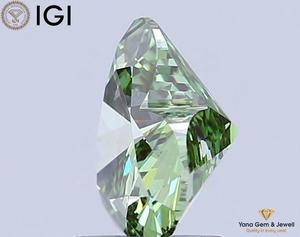 Diamant de laboratoire CVD en forme de cœur avec certificat IGI, 2,00 carats, couleur vert vif fantaisie, clarté VS1, pour fiançailles spéciales - Product Image 3