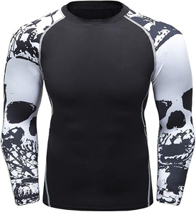 wholesale rash guard uv protection <b>surf</b> wear oem factory oem compression rash guard gym fitness top fast shipping - Product Image 2