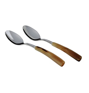 Ensemble de service à salade artisanal bleu, écologique, compatible lave-vaisselle, ustensiles de cuisine, fabriqué en Inde - Product Image 1