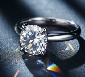 แหวนแต่งงานทองคำขาว 10k 14k 18k ขนาด 2 มม. ประดับเพชร 2 กะรัต เพชรกลมสังเคราะห์ CVDHPHT พร้อมใบรับรอง IGI GIA - Product Image 1