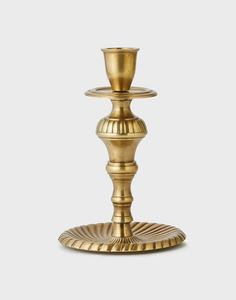 Bold Blossom Handcrafted Antique <b>Brass</b> Taper Candle <b>Holder</b> | Vintage Solid <b>Brass</b> <b>Candlestick</b> | Wedding Home Decor Model BBCS1000 - Product Image 3