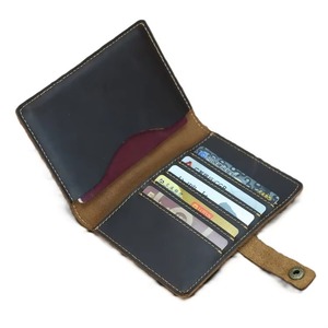 Porta Pasaportes de Cuero Genuino con Bloqueo RFID, Cartera de Viaje de Cuero de Grano Completo, Proveedor Mayorista LPH-0327 - Product Image 5
