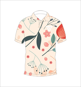 เสื้อเชิ้ตพิมพ์ลายดอกไม้สไตล์ฮาวายสีเบจแบบกำหนดเอง ผ้าโพลีเอสเตอร์ แขนสั้น ปกคอพับ ระบายอากาศได้ดี - Product Image 4