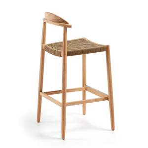 Taburete de Bar de Madera de Teca en Venta con Cordón Resistente, Diseño Moderno y Minimalista para Comedor al Aire Libre - Precio Negociable - Product Image 2