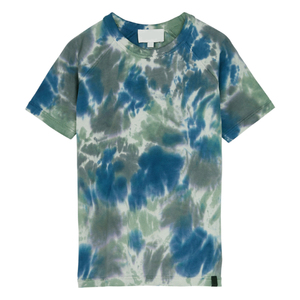Camiseta de algodón con cuello redondo y efecto tie-dye para hombre, estilo urbano, moda masculina, 100% algodón, alta calidad, talla grande, venta al por mayor, OEM 2026 - Product Image 1