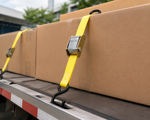 Sangle d'arrimage en polyester de 25 mm, 250 kg, avec boucle à came et crochet en S pour le transport de marchandises sur camion, usage intensif, fabricant, fournisseur OEM - Product Image 2