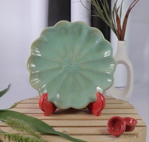 Plato Dividido de Porcelana Ecológico en Forma de Flor, Bandeja para Aperitivos, Desayuno Infantil, Estilo Japandi, Agung, No Tóxico, Gran Venta - Product Image 5