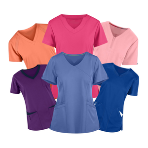 MEILLEURE VENTE Top style à la mode Scrubs uniforme BON STRETCH conception personnalisée pour les femmes vêtements d'hôpital de soins infirmiers médicaux-Saomai FMF - Product Image 1