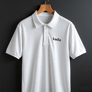 Camisetas polo blancas al por mayor para hombre, de alta calidad, 100% algodón, con logotipo bordado, manga corta, camisetas polo para mujer con cierre de botones - Product Image 1