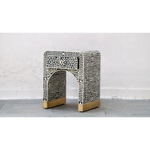 Traditional Design Solid Wood Bedroom Furniture with Bone Inlay <b>Small</b> <b>Bedside</b> <b>Table</b> for Home Farmhouse Living Room or Office - Product Image 3