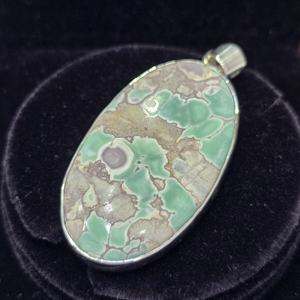 925 Sterling Silver Fine Jewelry <b>Pendants</b> Charms Excellent Quality <b>Emerald</b> Cut Diamond Azurite Malachite Gemstone Bezel Setting - Product Image 2