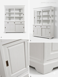 Vitrina Oxford de Madera Sólida Premium, Moderna y Ecológica, con Puertas Corredizas de Vidrio para Sala de Estar - Product Image 5