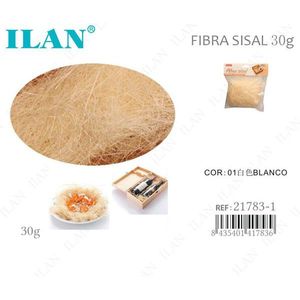 ILAN Fibra di Sisal 30g Bianca Materiale per Artigianato - Product Image 1