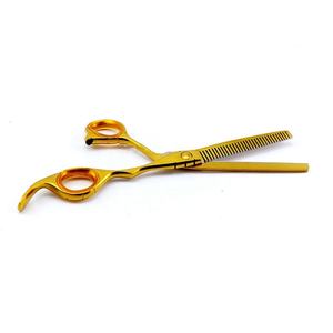 กรรไกรซอยผมมืออาชีพ สแตนเลสสตีล แบบปรับแต่งได้ พร้อมห่วงนิ้วมือ อุปกรณ์ร้านทำผม - Product Image 4