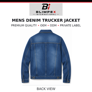 Veste en jean classique pour homme, coupe droite, col rabattu, simple boutonnage, style décontracté, en coton bleu, pour l'automne - Product Image 3