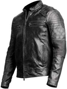 2026 Trending Men Genuine Leather <b>Biker</b> <b>Jacket</b> Motorcycle Riding Leather <b>Jacket</b> Manufacturer - Product Image 3